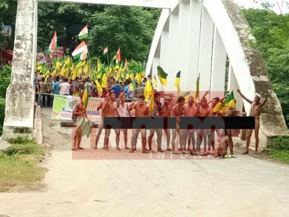Tripura tribal party holds naked rally
